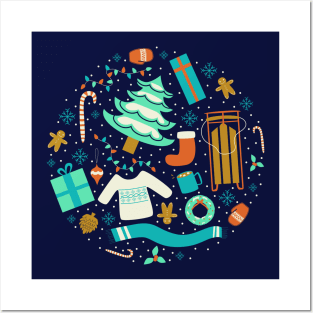 Holiday Things - Collection of Christmas and Winter Inspired Items Posters and Art